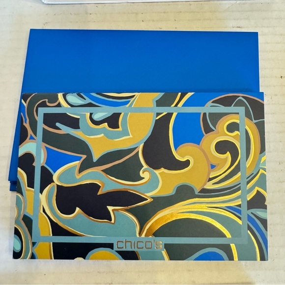 Chicos Blank Note Cards Embossed Logo Cards Envelopes Rose Smoke 16 Pack - Picture 5 of 16